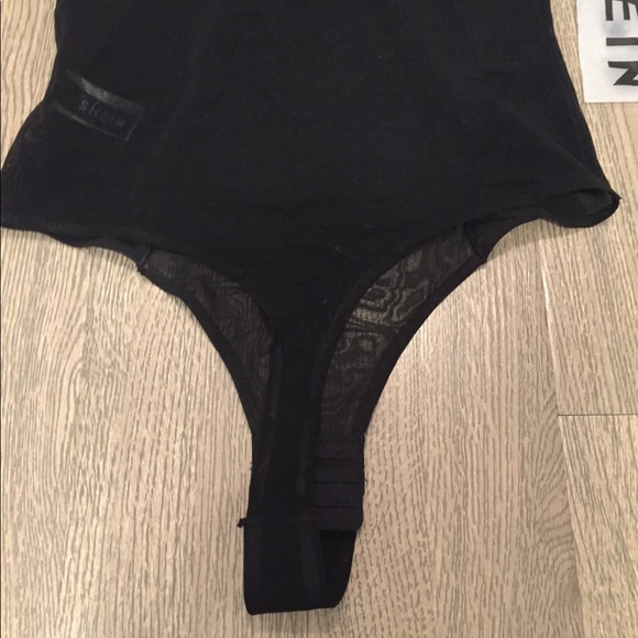 New Black Sheer Mesh Shaping Bodysuit NWOT - Picture 13 of 16